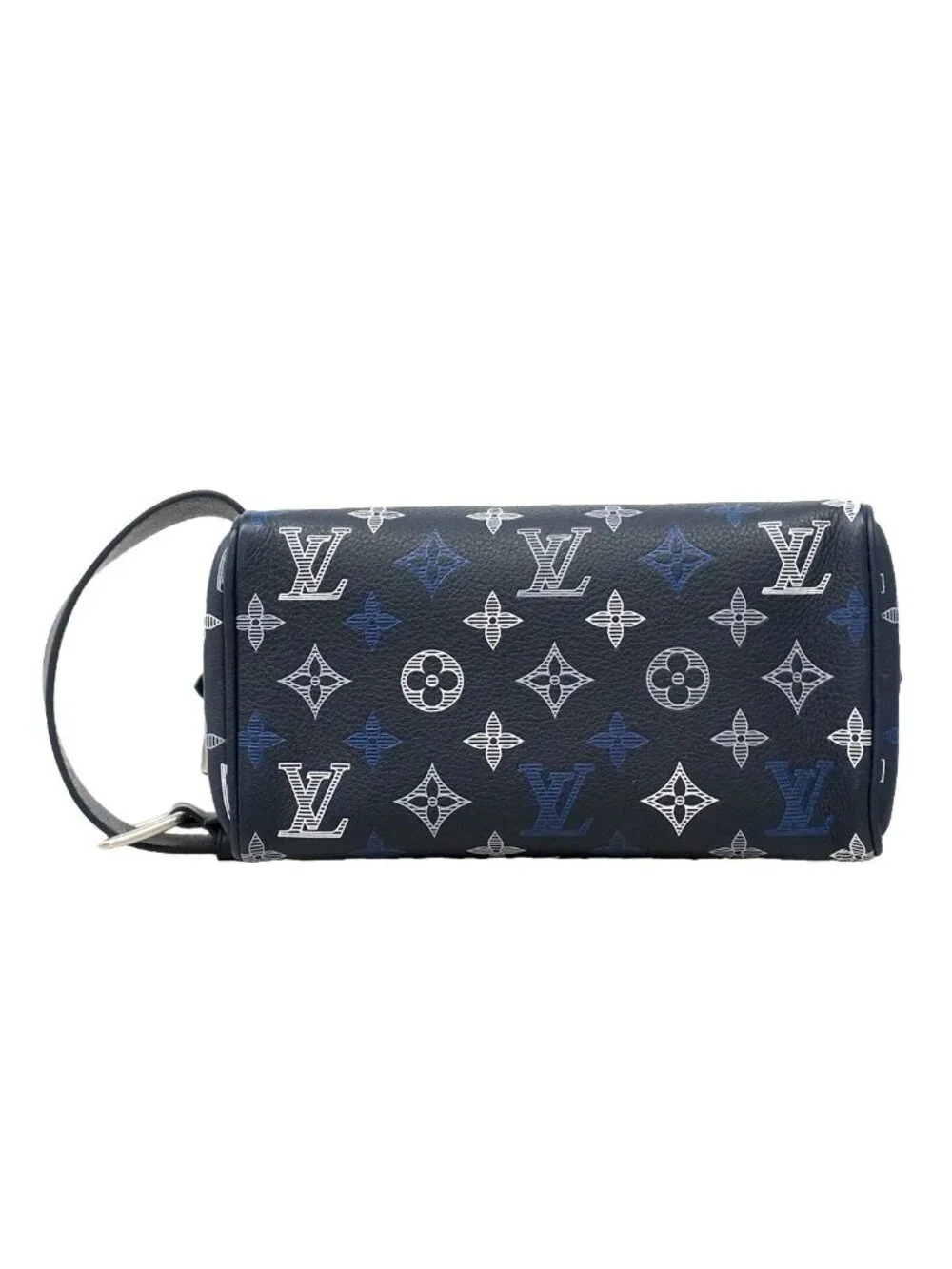 Louis Vuitton Handbag Monogram Shadow Rocker Dopp Kit Navy Blue